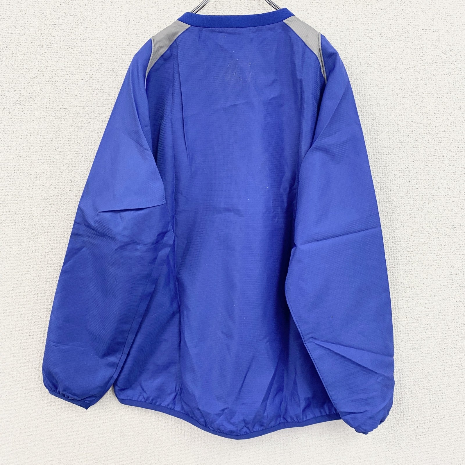 MIZUNO　ミズノ　プルオーバージャケット　デカロゴ　青　ブルー　Lサイズ