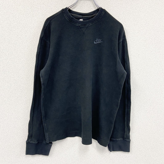 NIKE　ナイキ　スウェット/トレーナー　サーマルカットソー　前V　黒　ブラック　Mサイズ