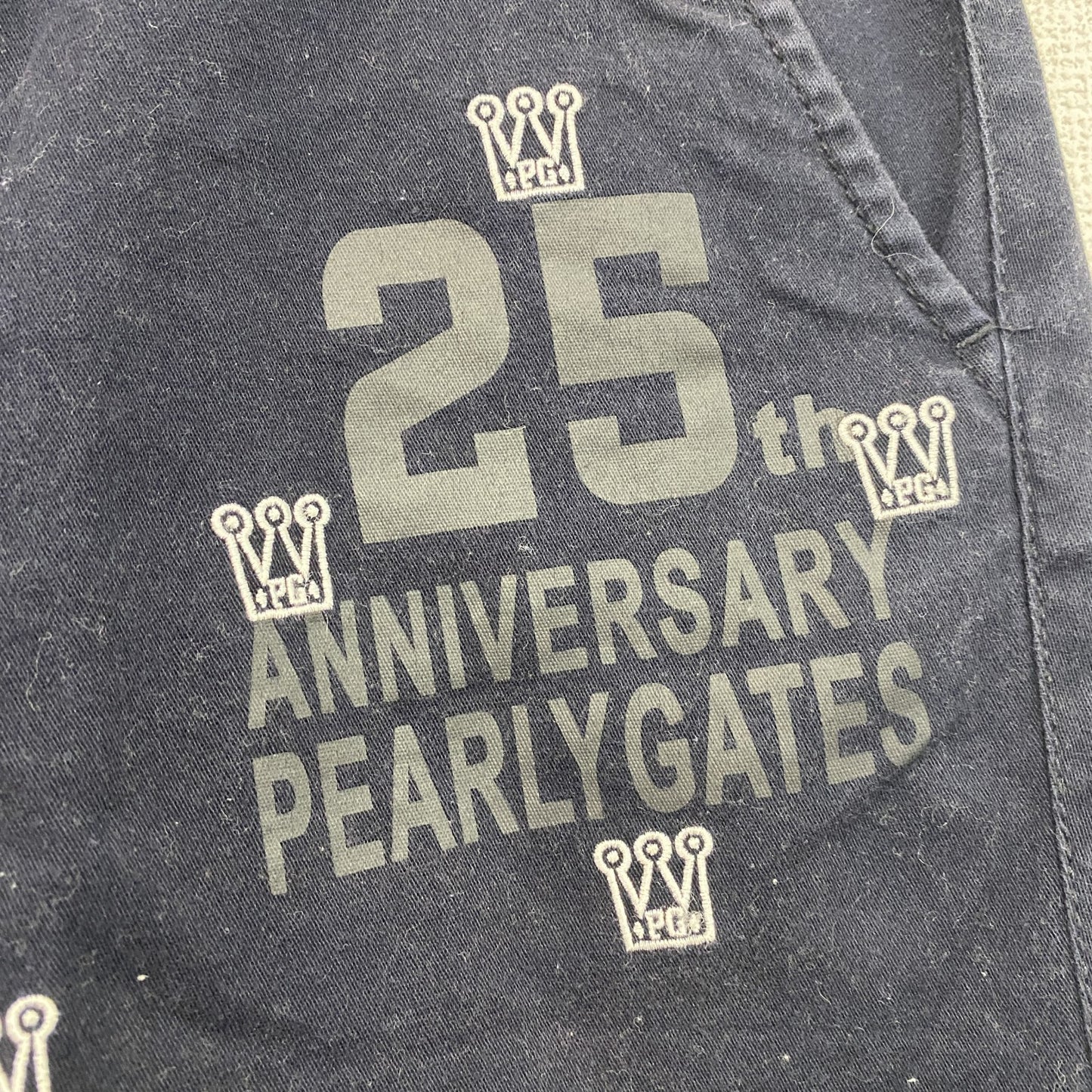 PEARLY GATES　パーリーゲイツ　ハーフパンツ/ショートパンツ　刺繍ロゴ　フラップポケット　紺　ネイビー　5サイズ