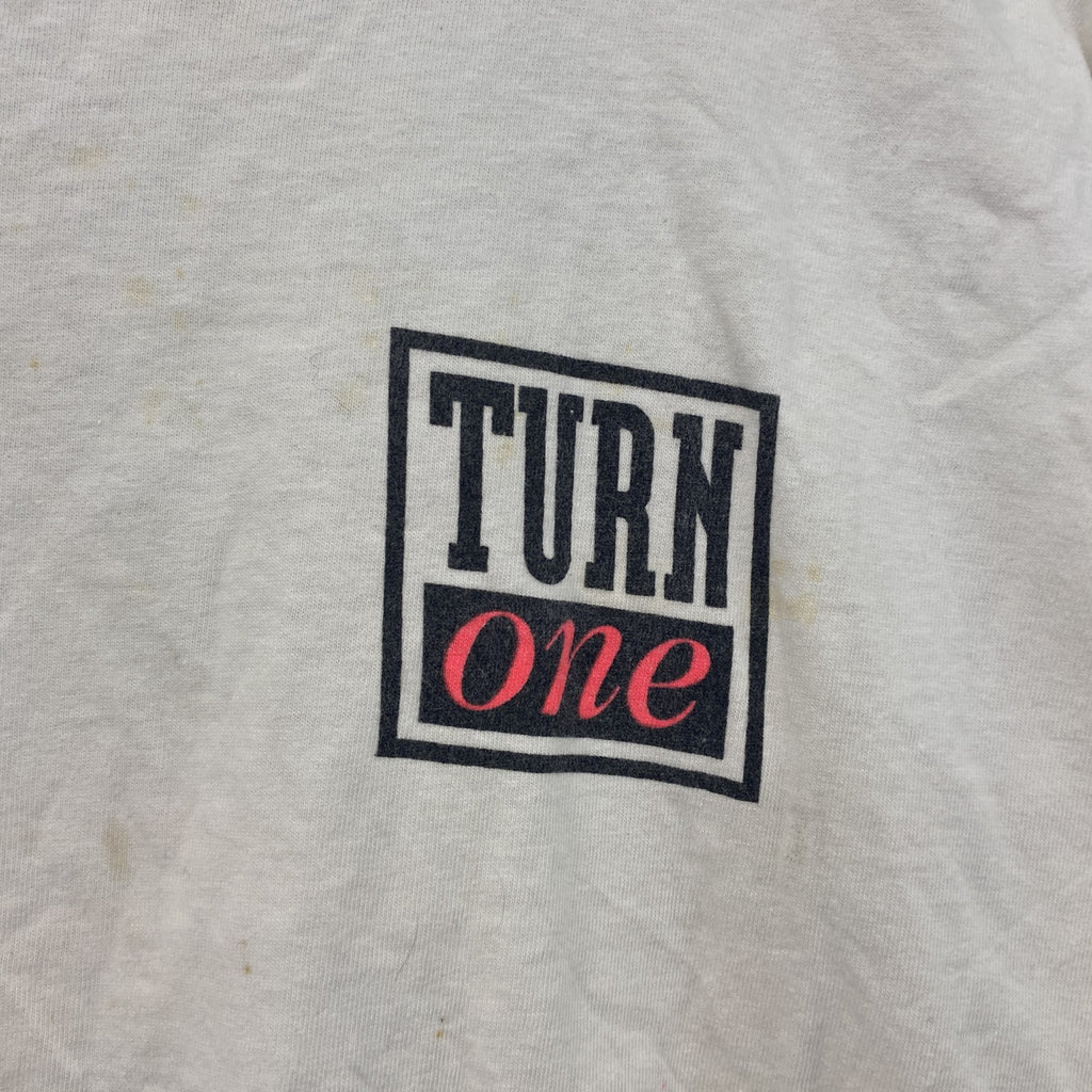 ONEITA　TURN ONE　半袖プリントTシャツ　白　ホワイト　Lサイズ