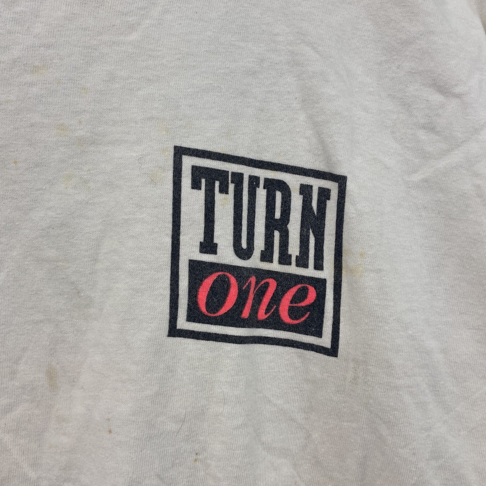 ONEITA　TURN ONE　半袖プリントTシャツ　白　ホワイト　Lサイズ