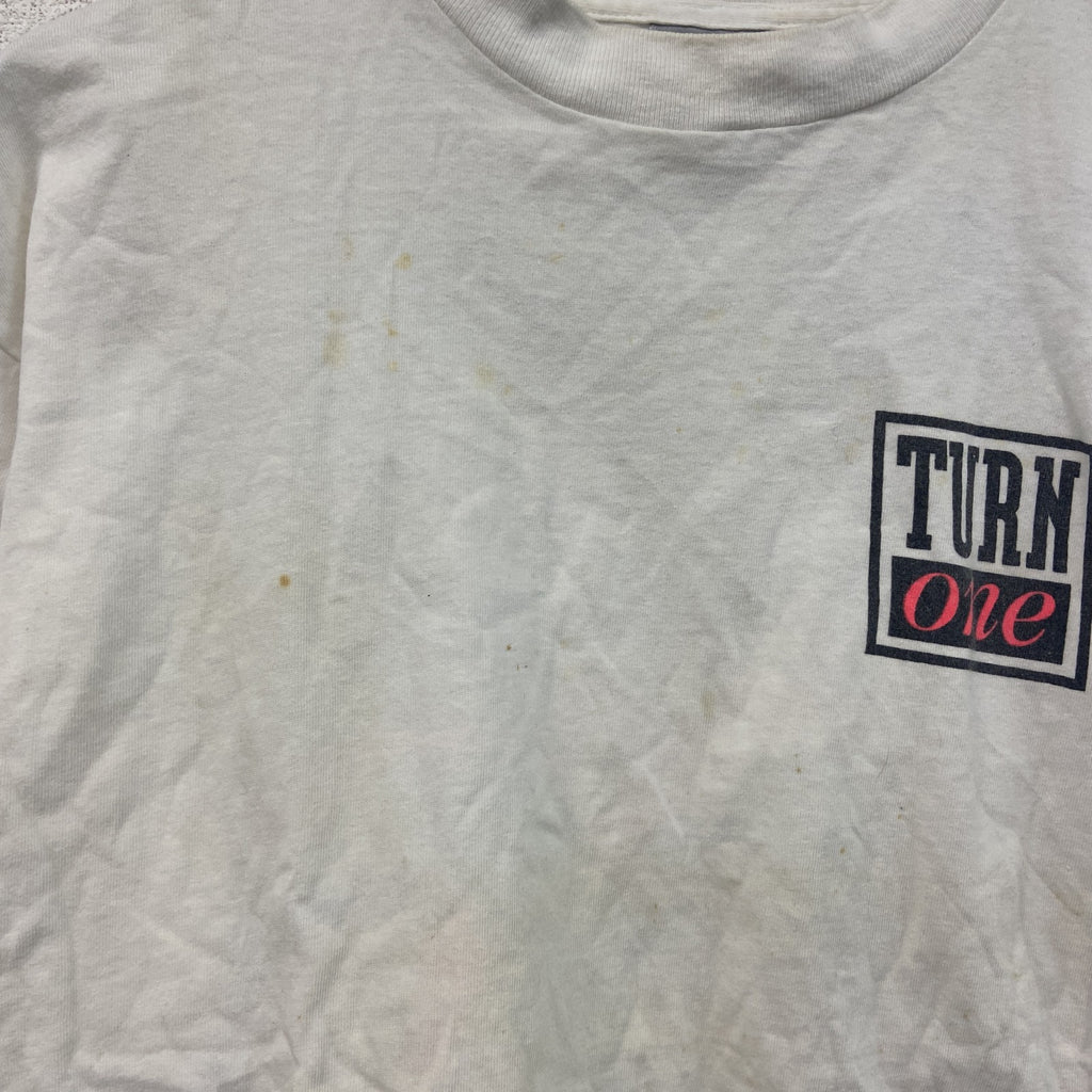 ONEITA　TURN ONE　半袖プリントTシャツ　白　ホワイト　Lサイズ