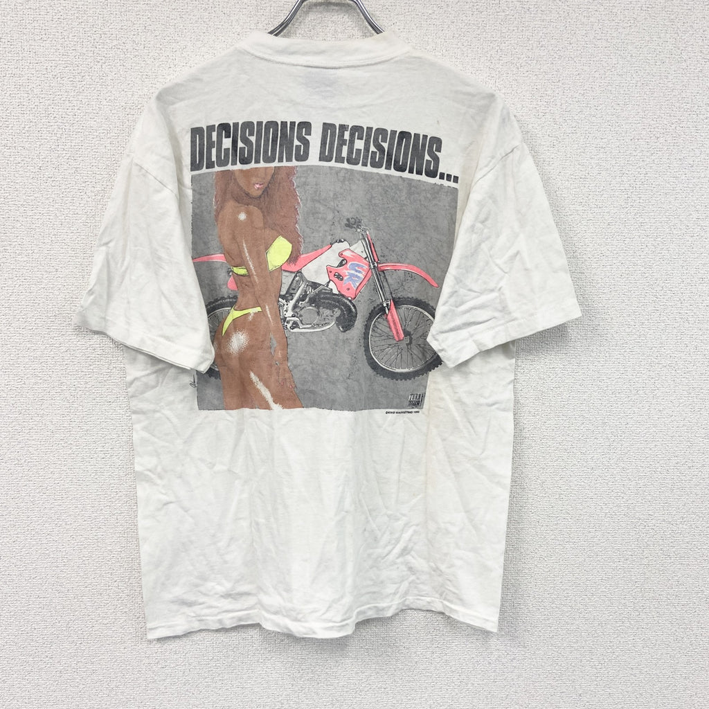 ONEITA　TURN ONE　半袖プリントTシャツ　白　ホワイト　Lサイズ