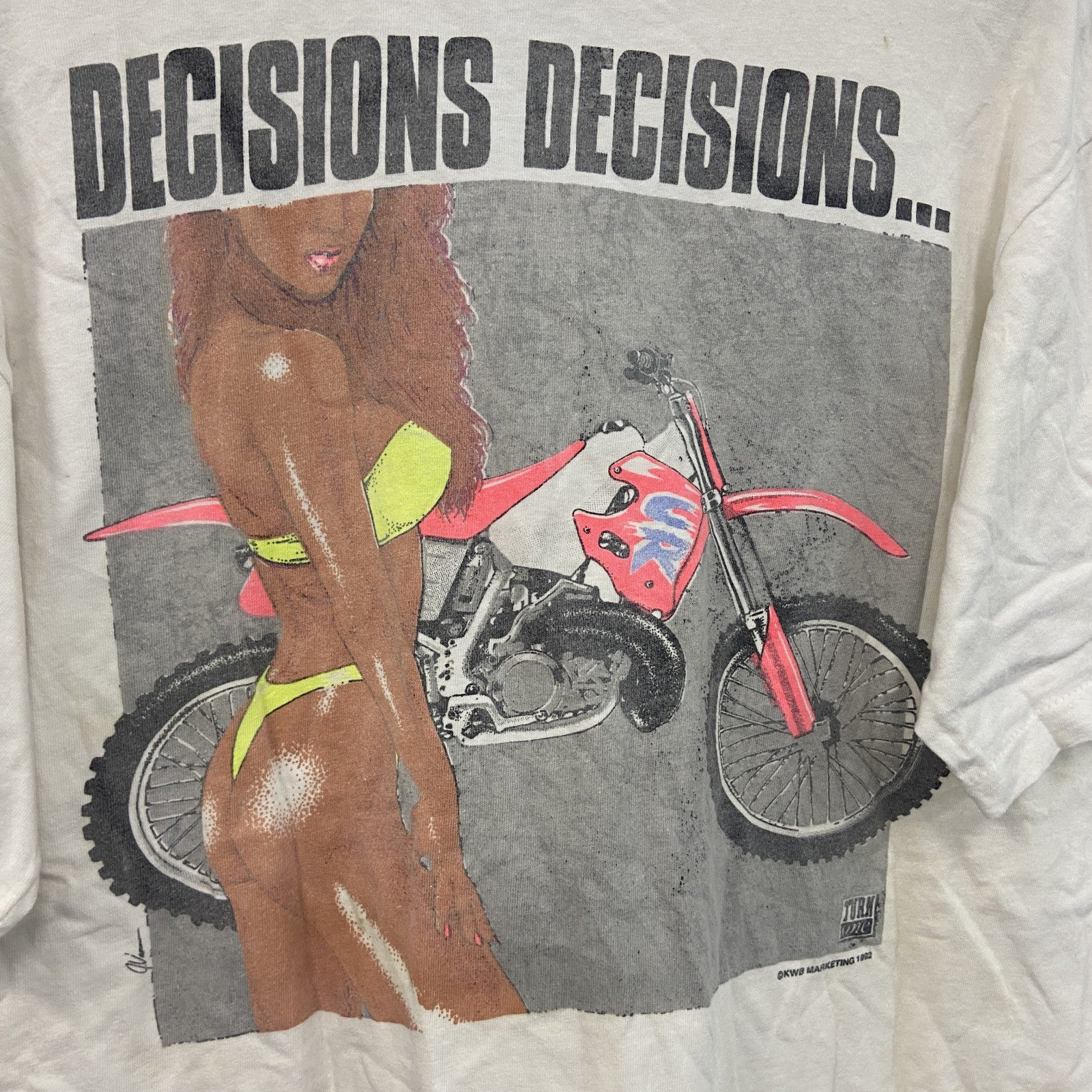 ONEITA　TURN ONE　半袖プリントTシャツ　白　ホワイト　Lサイズ