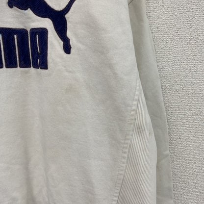 90s　PUMA　プーマ　スウェット/トレーナー　ヴィンテージ　前V　白　ホワイト　Mサイズ