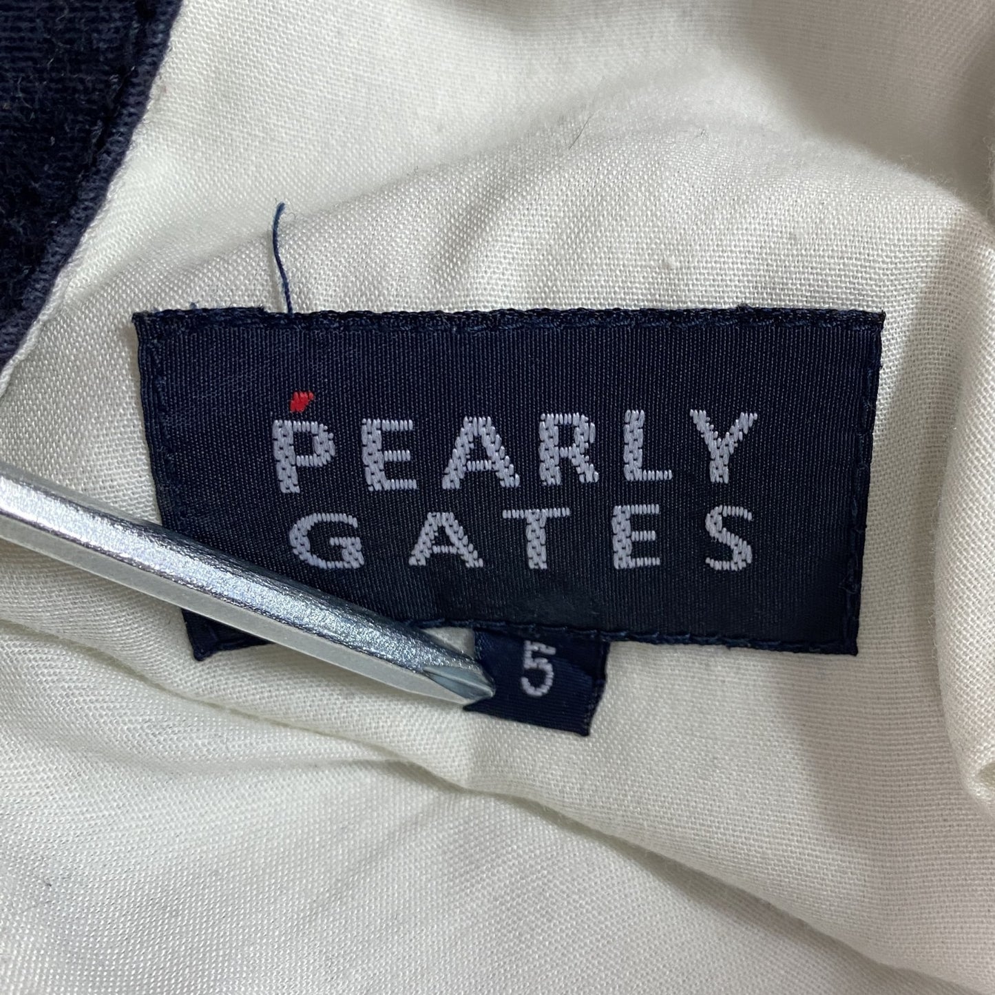 PEARLY GATES　パーリーゲイツ　ハーフパンツ/ショートパンツ　刺繍ロゴ　フラップポケット　紺　ネイビー　5サイズ