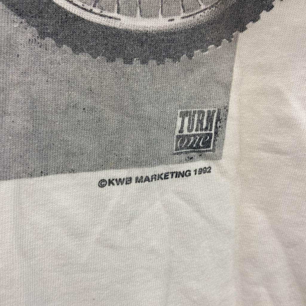 ONEITA　TURN ONE　半袖プリントTシャツ　白　ホワイト　Lサイズ