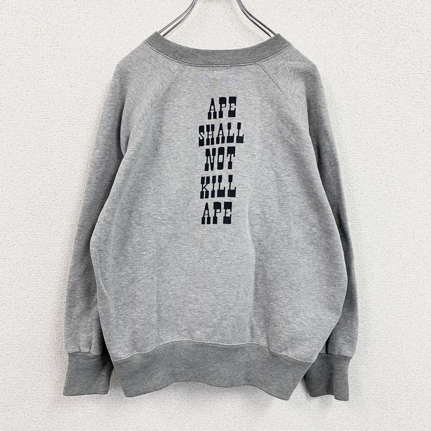 90s　A Bathing Ape　アベイシングエイプ　BABY MILO　スウェット/トレーナー　グレー　Mサイズ