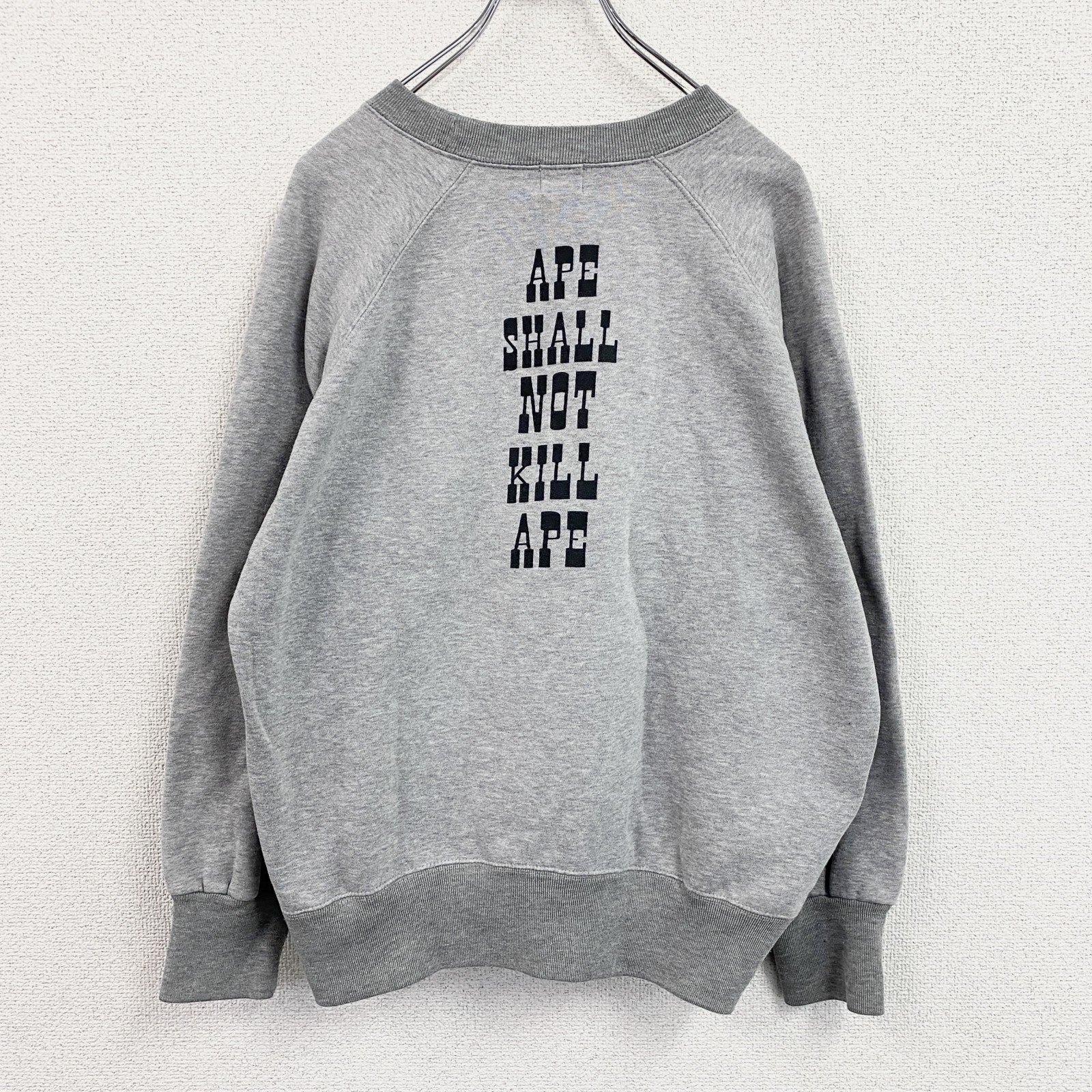 90s　A Bathing Ape　アベイシングエイプ　BABY MILO　スウェット/トレーナー　グレー　Mサイズ