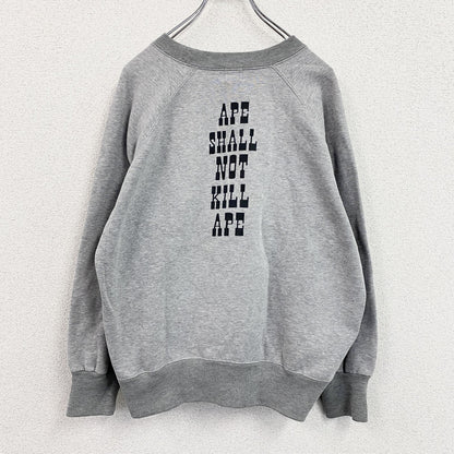 90s　A Bathing Ape　アベイシングエイプ　BABY MILO　スウェット/トレーナー　グレー　Mサイズ