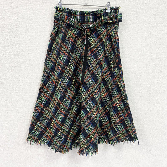 ZARA　ザラ　ロングスカート　チェック柄　マルチカラー　黒　ブラック　1サイズ