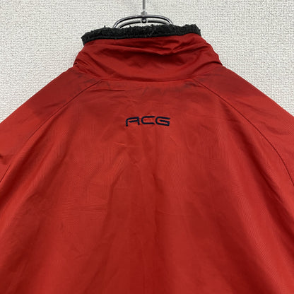 NIKE ACG　ナイキエーシージー　フルジップフリースジャケット　リバーシブル　黒　ブラック　赤　レッド　Mサイズ