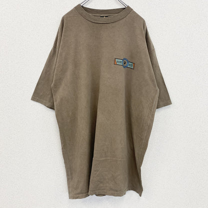 90s　半袖プリントTシャツ　ヴィンテージ　シングルステッチ　熊　アニマル　ブラウン　XLサイズ
