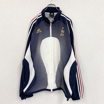 00s　adidas　アディダス　フルジップトラックジャケット/ジャージ　フランス代表　紺　ネイビー　XOサイズ