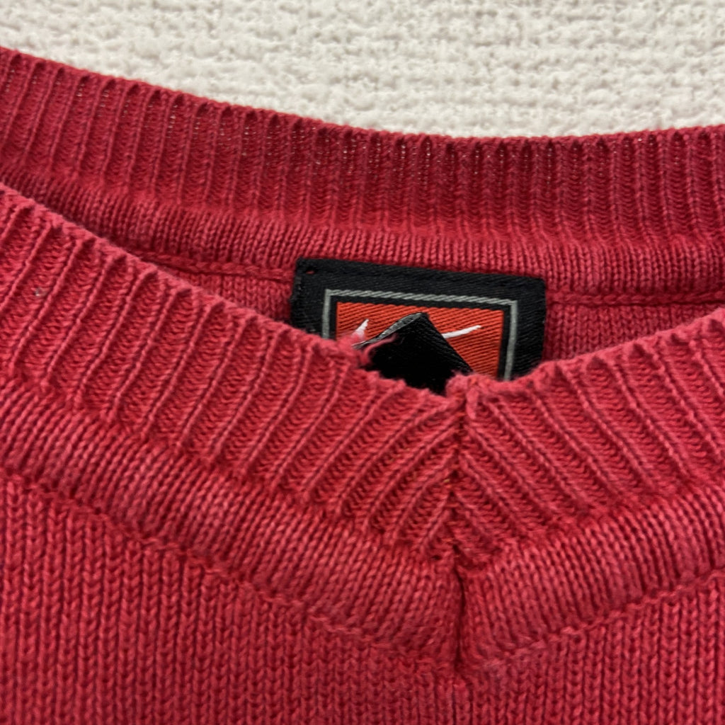 90s　NIKE　ナイキ　コットンニットベスト　ヴィンテージ　赤　レッド　XLサイズ