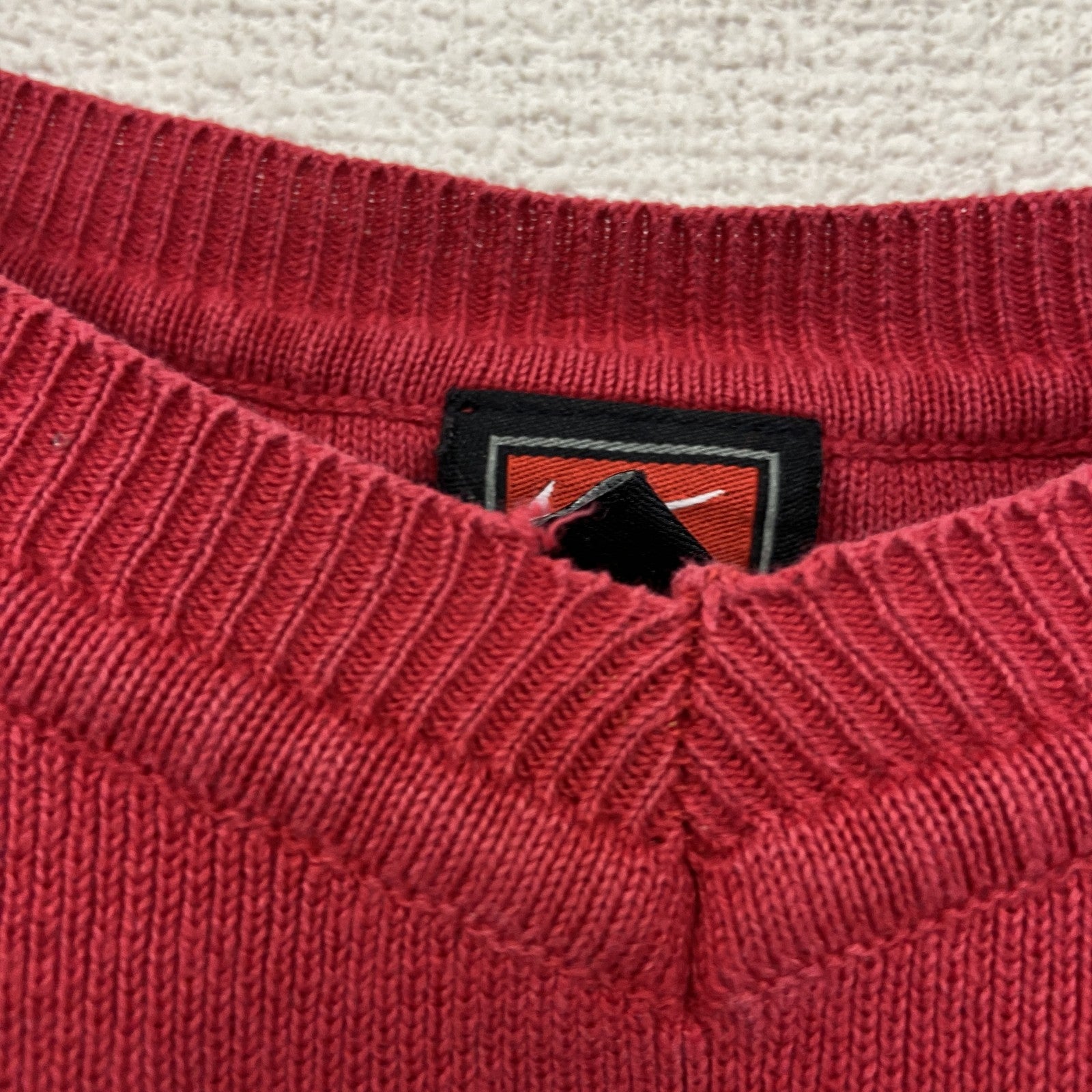 90s　NIKE　ナイキ　コットンニットベスト　ヴィンテージ　赤　レッド　XLサイズ