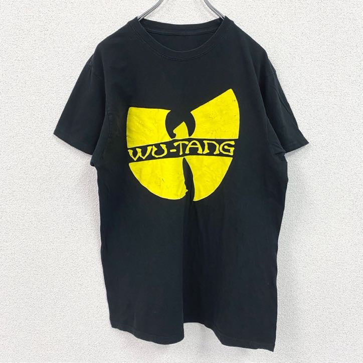 古着 used 　半袖音楽プリントTシャツ　ウータン　ヒップホップ　定番　黒　ブラック　クルーネック　レトロデザイン