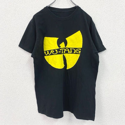 古着 used 　半袖音楽プリントTシャツ　ウータン　ヒップホップ　定番　黒　ブラック　クルーネック　レトロデザイン