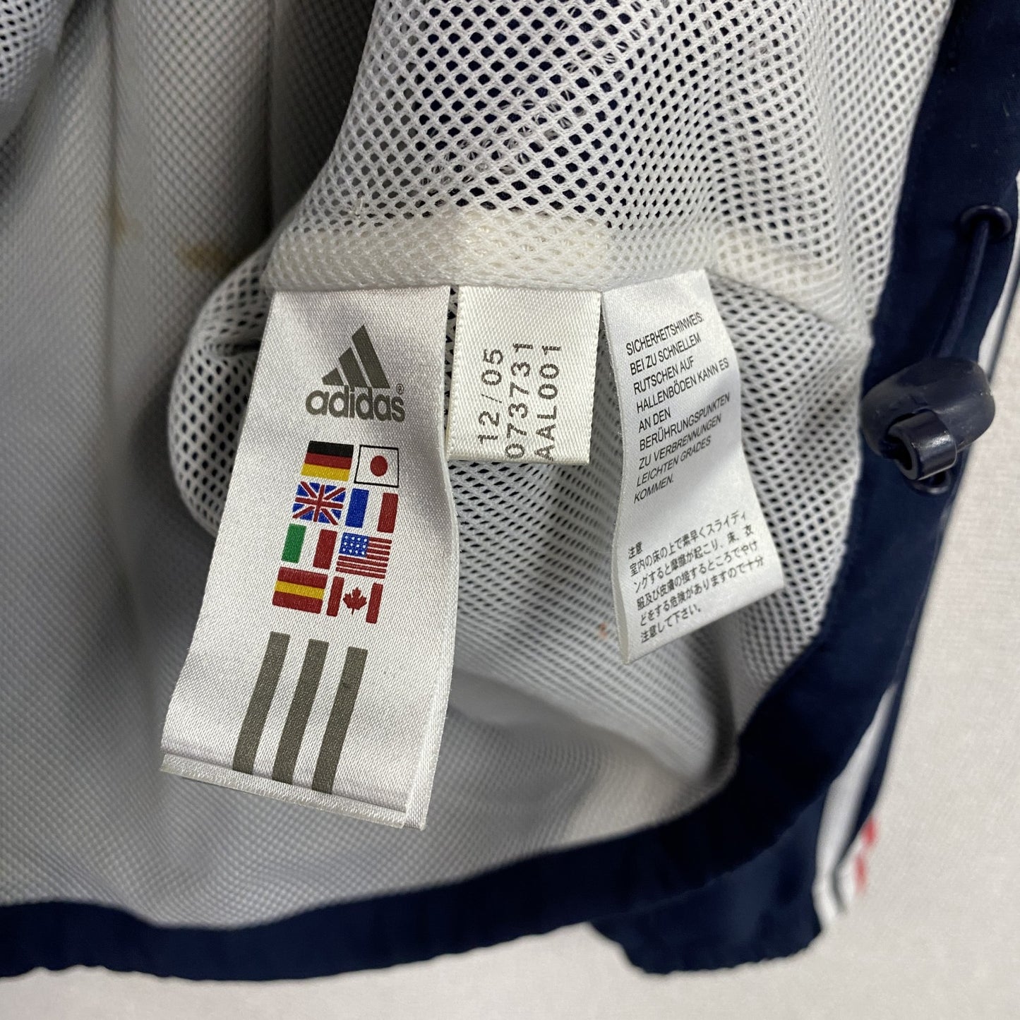 00s　adidas　アディダス　フルジップトラックジャケット/ジャージ　フランス代表　紺　ネイビー　XOサイズ