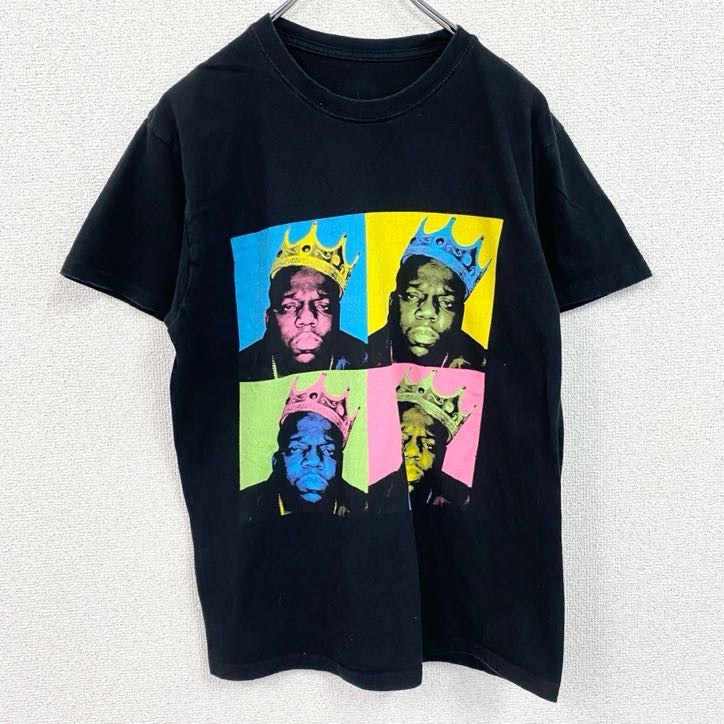 古着 used 　半袖音楽プリントTシャツ　ノトーリアスビッグ　ヒップホップ　定番　黒　ブラック　クルーネック　Mサイズ