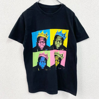 古着 used 　半袖音楽プリントTシャツ　ノトーリアスビッグ　ヒップホップ　定番　黒　ブラック　クルーネック　Mサイズ