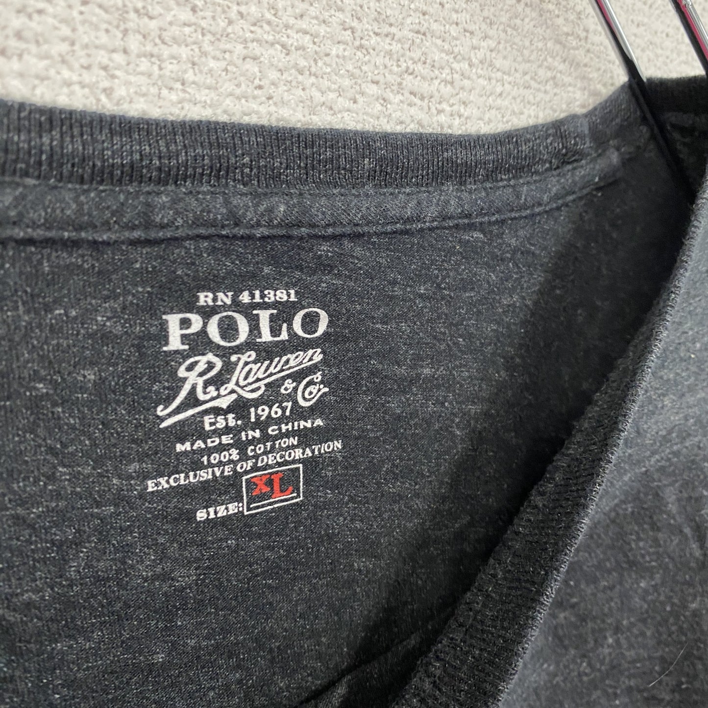 POLO RALPH LAUREN　ポロ ラルフローレン　長袖Tシャツ/ロンT　ダークグレー　XLサイズ