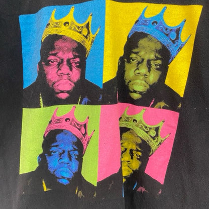 古着 used 　半袖音楽プリントTシャツ　ノトーリアスビッグ　ヒップホップ　定番　黒　ブラック　クルーネック　Mサイズ