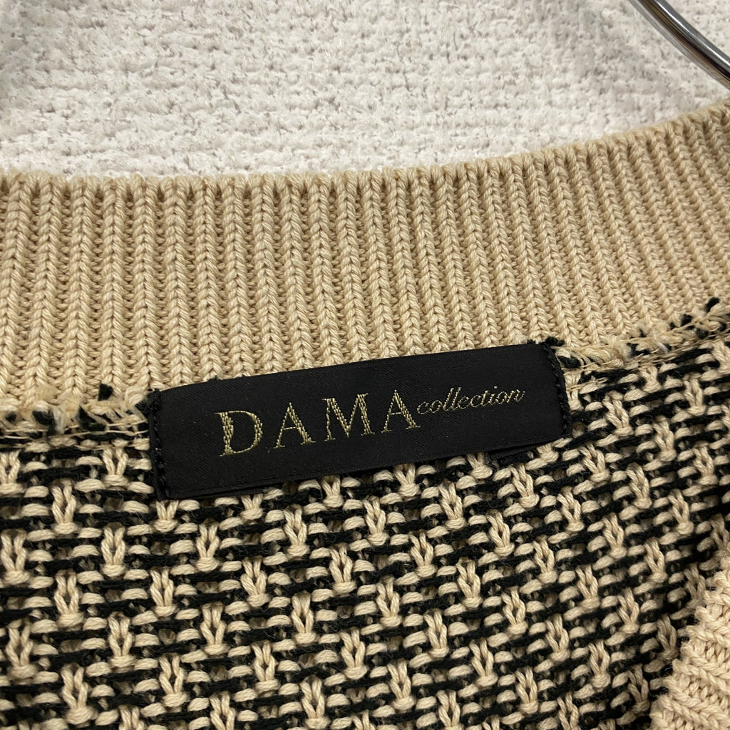 DAMA Collection　ダーマコレクション　コットンニットセーター　茶色　ブラウン　ベージュ　1サイズ