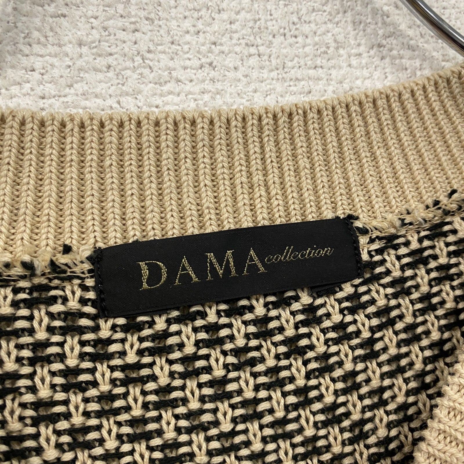 DAMA Collection　ダーマコレクション　コットンニットセーター　茶色　ブラウン　ベージュ　1サイズ