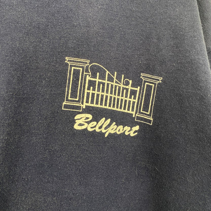 古着 used　FRUIT OF THE LOOＭ　半袖プリントTシャツ　クルーネック　シングルステッチ　紺　ネイビー　Lサイズ