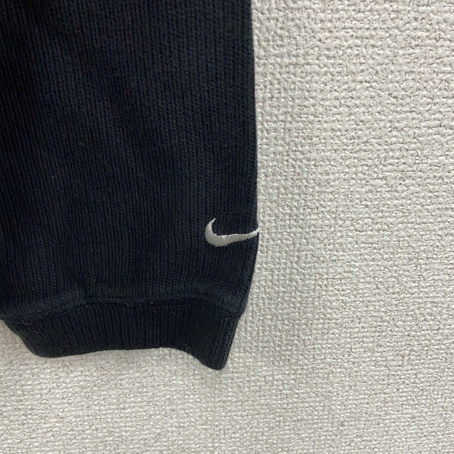 00s　NIKE　ナイキ　コットンニットセーター　ヴィンテージ　黒　ブラック　Lサイズ