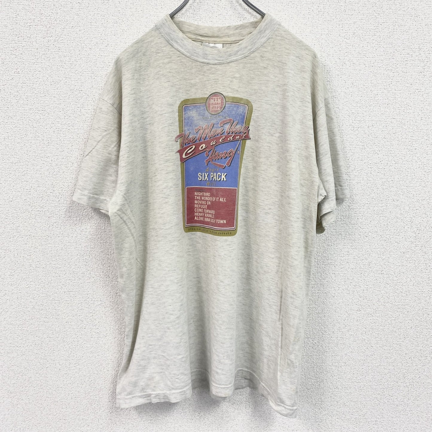～00s　メン・ゼイ・クドゥント・ハング　半袖プリントバンドTシャツ　SIX PACK　ヴィンテージ　灰色　霜降りグレー　Lサイズ