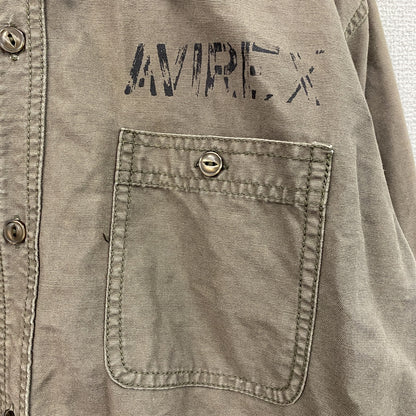 AVIREX　アヴィレックス　長袖シャツ　カーキ　Lサイズ