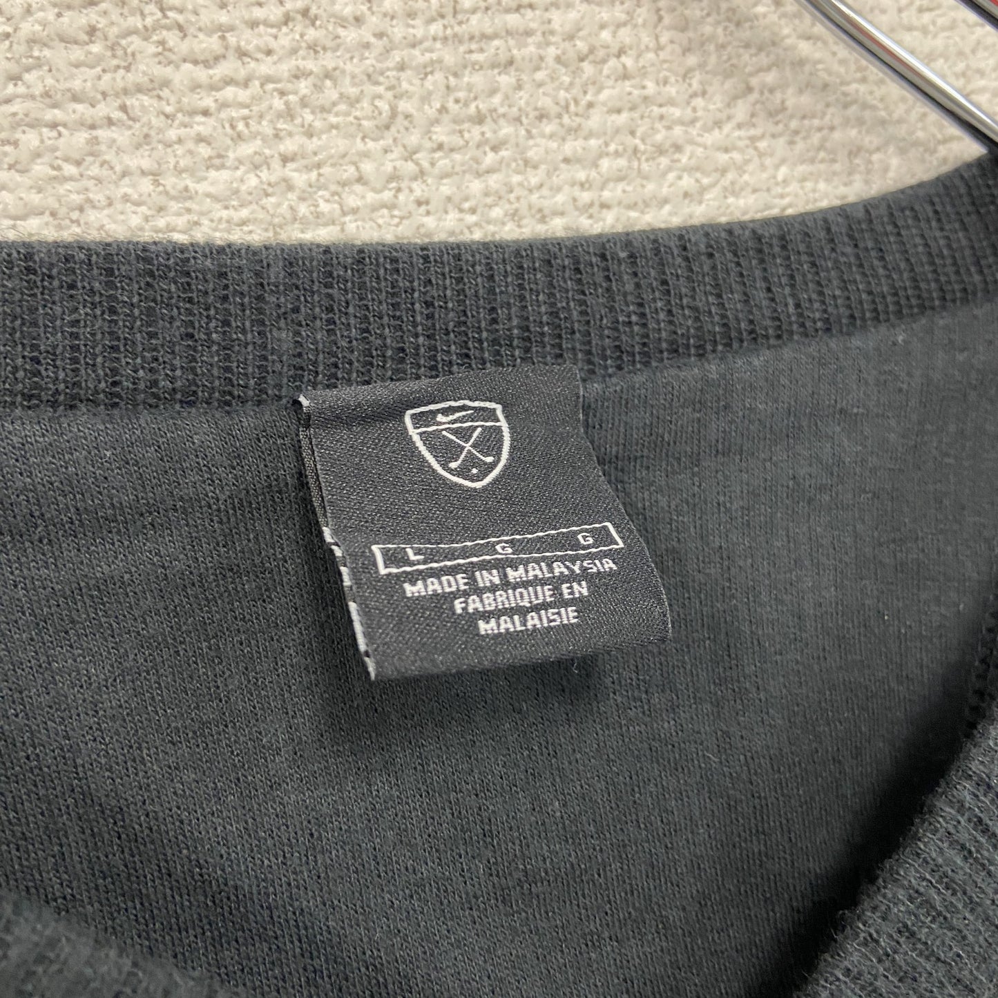 00s　NIKE　ナイキ　コットンニットセーター　ヴィンテージ　黒　ブラック　Lサイズ