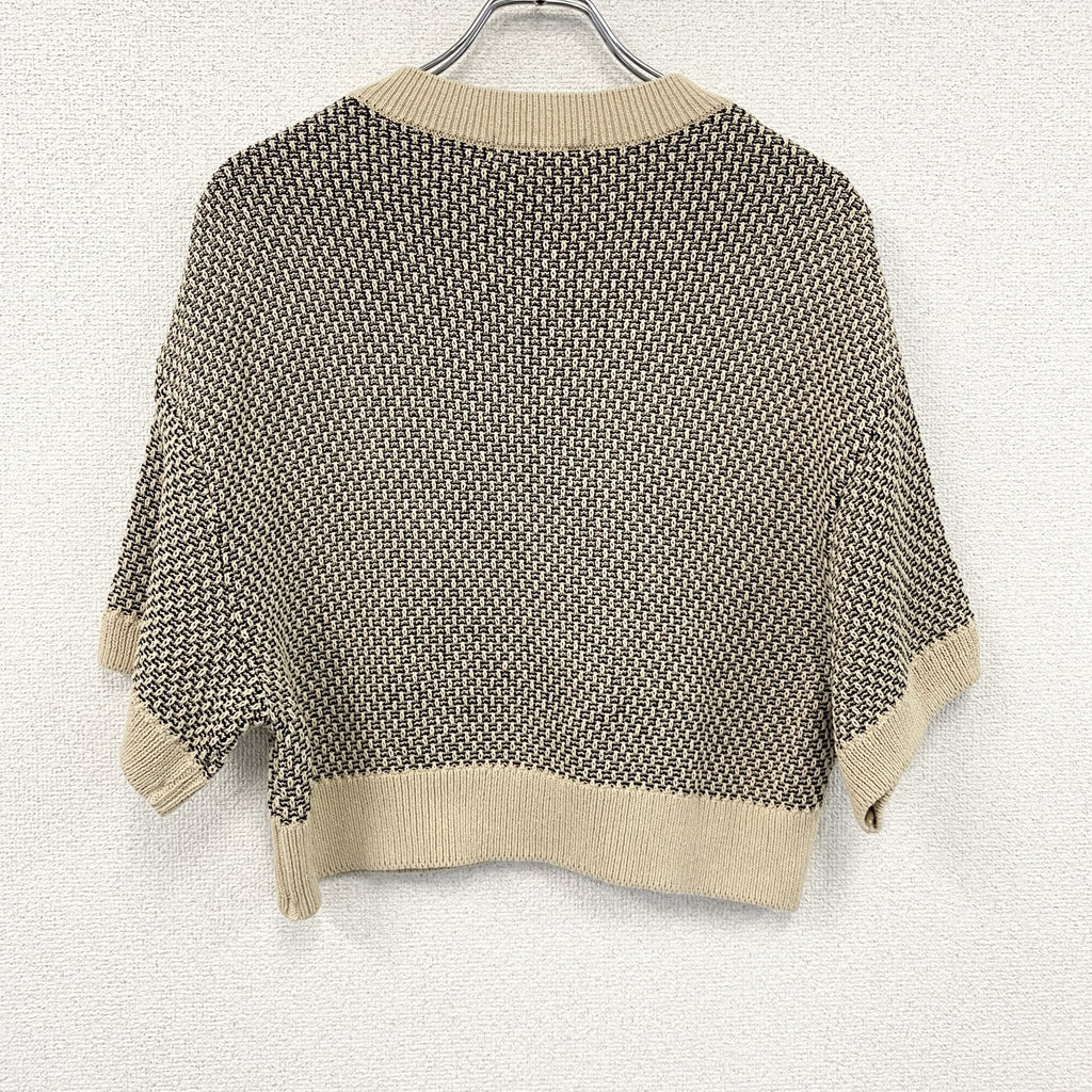 DAMA Collection　ダーマコレクション　コットンニットセーター　茶色　ブラウン　ベージュ　1サイズ
