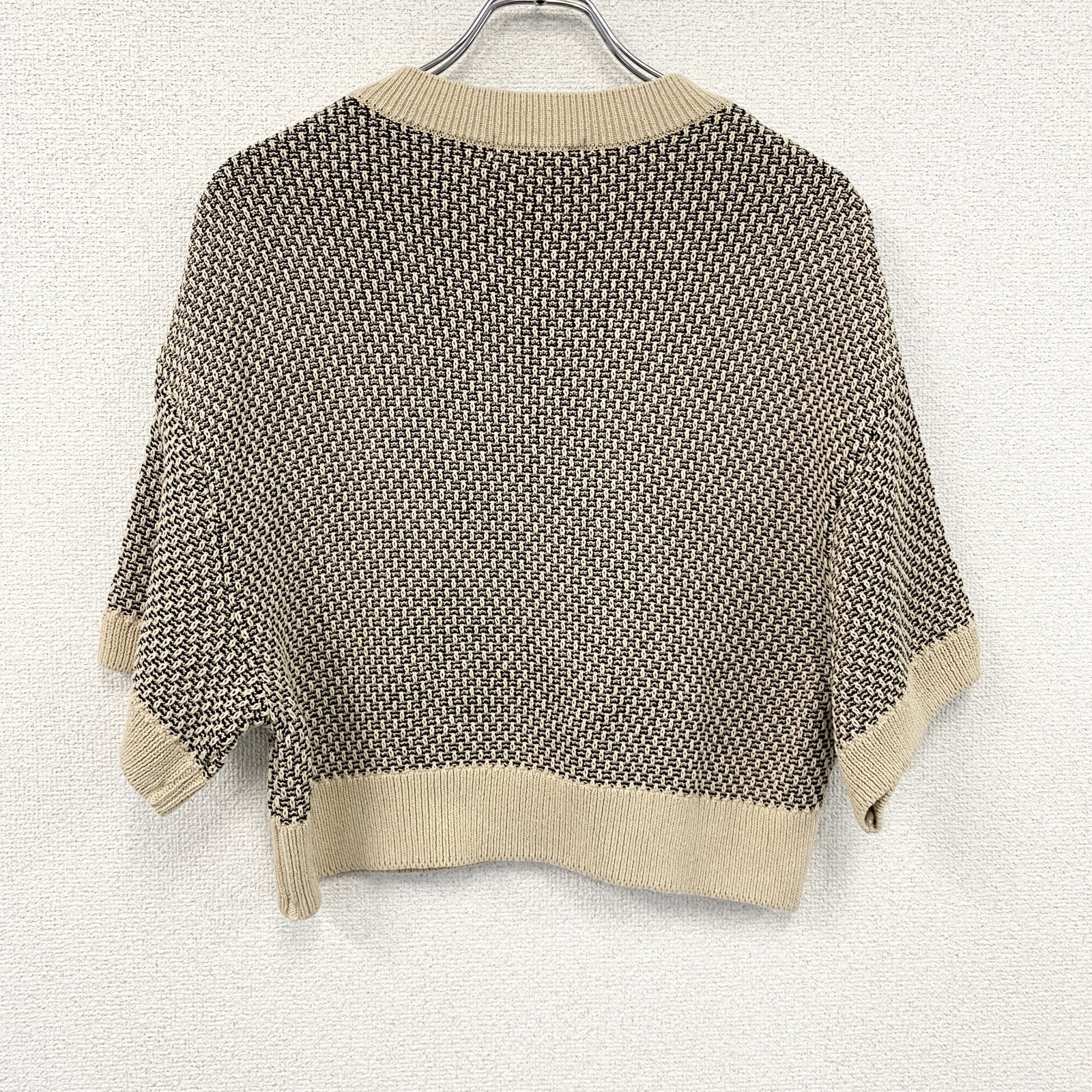 DAMA Collection　ダーマコレクション　コットンニットセーター　茶色　ブラウン　ベージュ　1サイズ