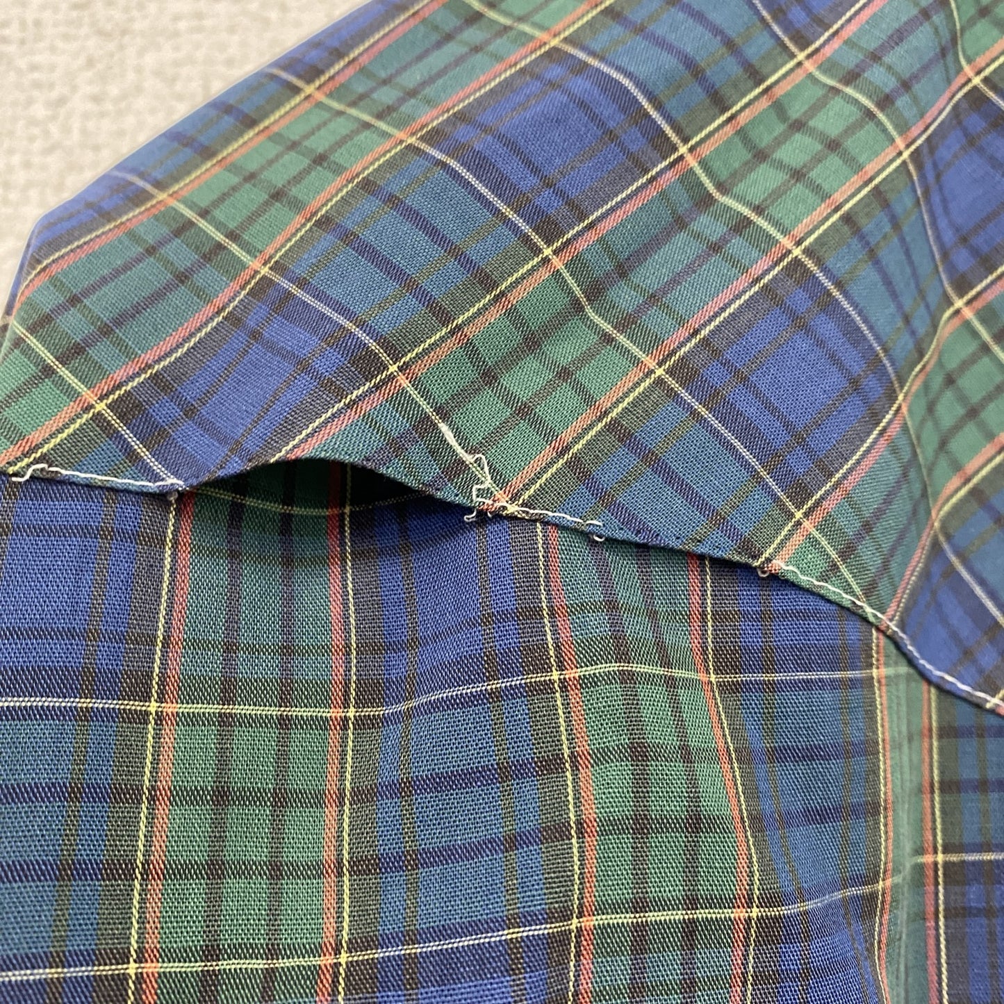 ～90s　RUDDOCK　長袖シャツ　ウエスタンシャツ　チェック柄　緑　グリーン　青　ブルー　Regularサイズ