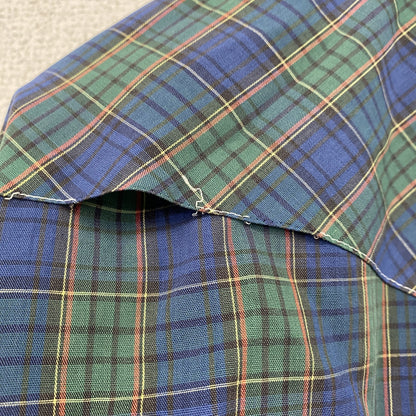 ～90s　RUDDOCK　長袖シャツ　ウエスタンシャツ　チェック柄　緑　グリーン　青　ブルー　Regularサイズ