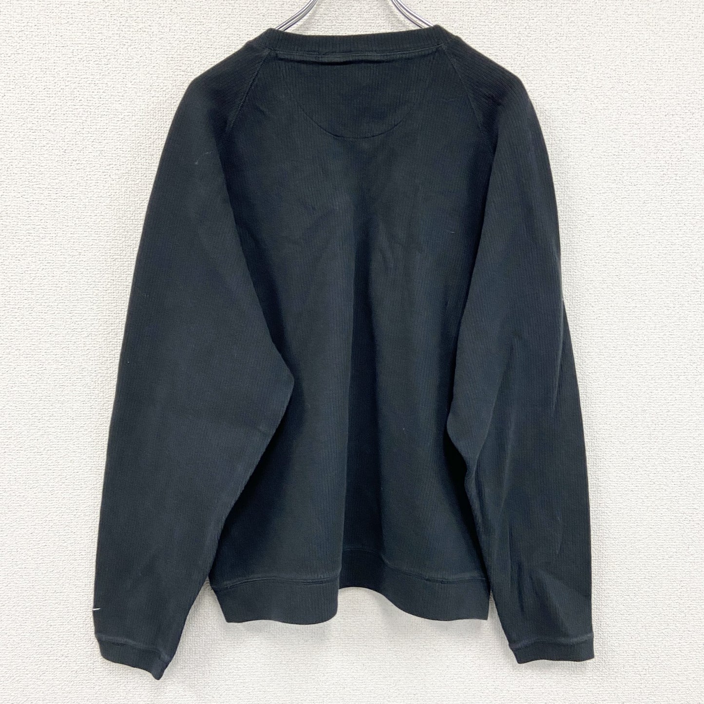 00s　NIKE　ナイキ　コットンニットセーター　ヴィンテージ　黒　ブラック　Lサイズ