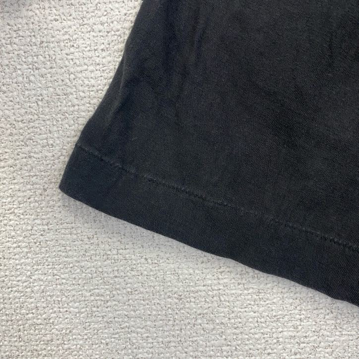 古着 used　半袖アニマルプリントTシャツ　レトロ　クルーネック　シングルステッチ　鷹　イーグル　黒　ブラック　XLサイズ