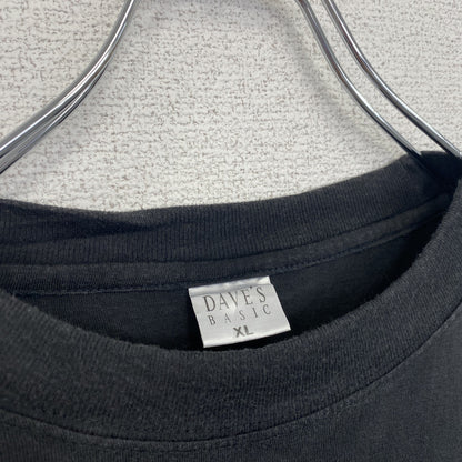 古着 used　半袖アニマルプリントTシャツ　レトロ　クルーネック　シングルステッチ　鷹　イーグル　黒　ブラック　XLサイズ