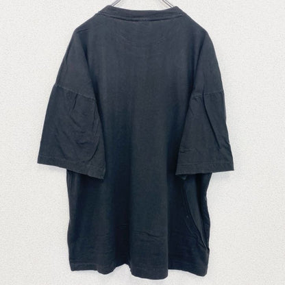 古着 used　半袖アニマルプリントTシャツ　レトロ　クルーネック　シングルステッチ　鷹　イーグル　黒　ブラック　XLサイズ