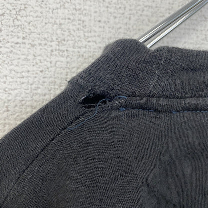 古着 used　半袖アニマルプリントTシャツ　レトロ　クルーネック　シングルステッチ　鷹　イーグル　黒　ブラック　XLサイズ