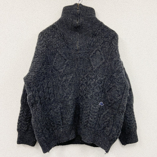 ～00s　Kappa　カッパ　ハーフジップウールニットセーター　ヴィンテージ　灰色　グレー　Lサイズ