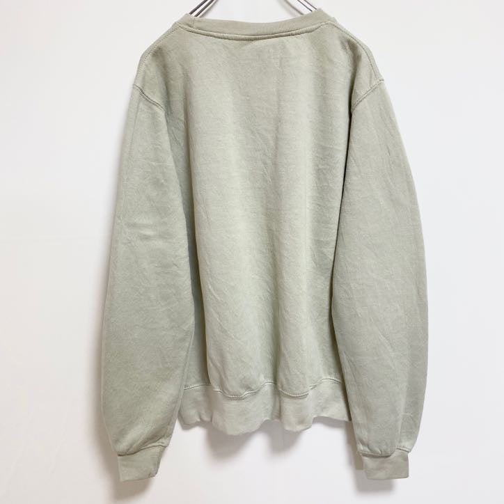 古着 used　Pacific＆Co　長袖ロゴプリントスウェット　トレーナー　クルーネック　ニュースムーナビーチ　グレー　Sサイズ