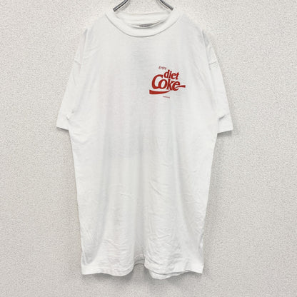古着 used　ONEITA　半袖プリントTシャツ　カジュアルデザイン　ダイエットコーラ　白　レトロ　クルーネック　XXLサイズ