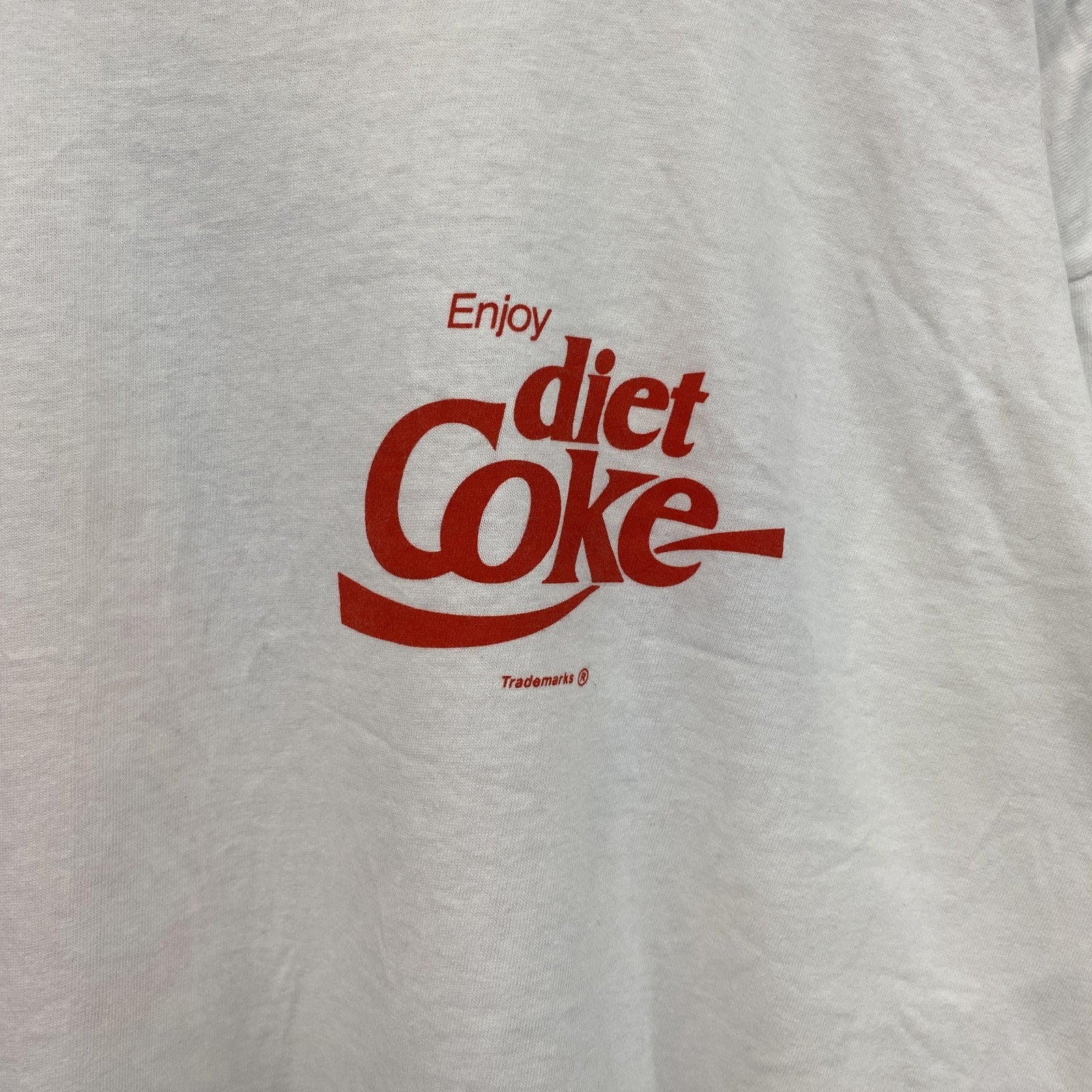 古着 used　ONEITA　半袖プリントTシャツ　カジュアルデザイン　ダイエットコーラ　白　レトロ　クルーネック　XXLサイズ
