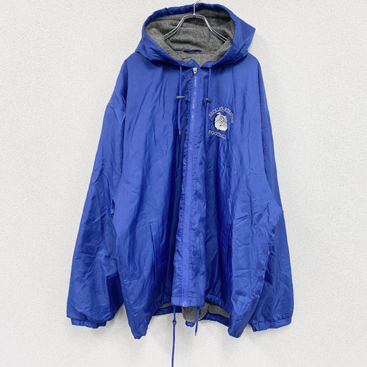 ～90s　GTM SPORTSWEAR　フルジップナイロンパーカー　ヴィンテージ　青　ブルー　3Xサイズ