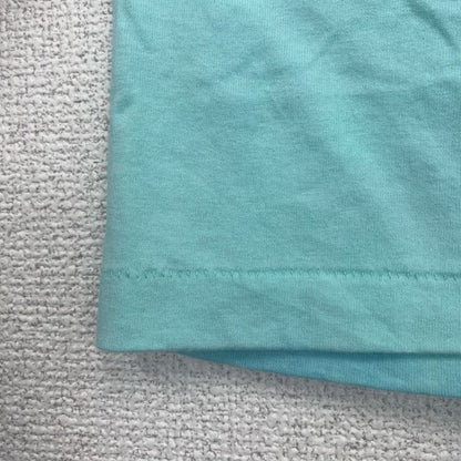 古着 used　Hanes　半袖プリントTシャツ　犬　アニマル　シングルステッチ　レトロ　クルーネック　ライトブルー　XLサイズ