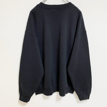 古着 used　OBEY　オベイ　長袖クルーネックプリントスウェット　トレーナー　ドクロ　スカル　y2k　黒　ブラック　Lサイズ